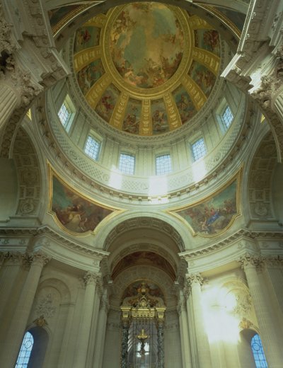Vista interior de la cúpula, 1677-1706 de Jules Hardouin Mansart