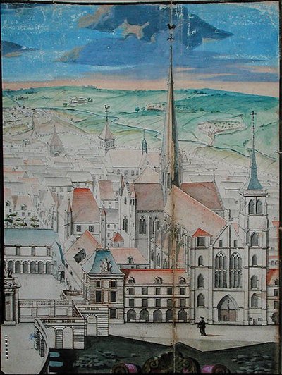 Palacio de los Duques de Borgoña en Dijon antes de la restauración por Mansart de Jules Hardouin Mansart