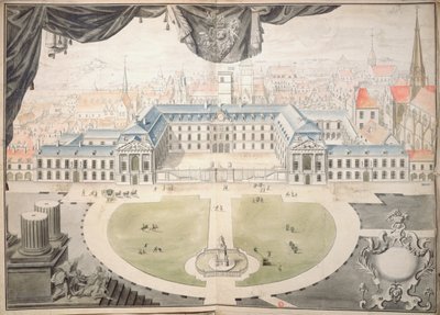 Proyecto de restauración del Palacio de los Duques de Borgoña en Dijon, 1698 de Jules Hardouin Mansart