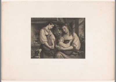 Madre con hijo herido disparado
Le petit blessé (título en el objeto)
Artistas suizos (título de la serie)
Les artistes Suisses (título de la serie en el objeto) de Jules Hébert