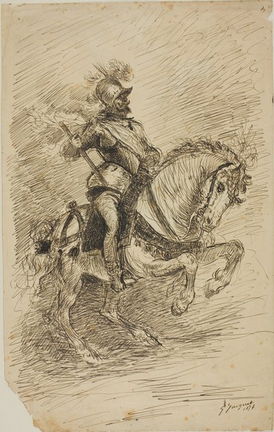 Caballero a caballo de Jules Jacquet
