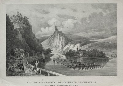 Vista de Rolandseck, Nonnenwerth, Drachenfels y Siebenbirge de Jules Jean Baptiste de Joly