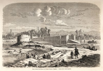 El puente Allah Verdi Kahn en Isfahan (Irán) de Jules Joseph Augustin Laurens