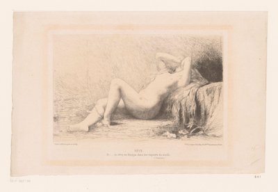 Mujer desnuda reclinada Rêve (título sobre objeto) de Jules Joseph Lefebvre