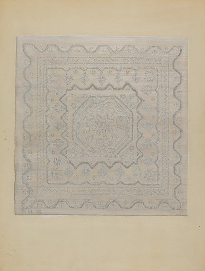 Cubrecama de mecha, tejido, 1935-1942 de Jules Lefevere