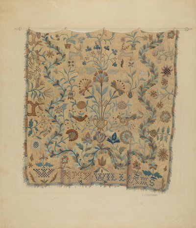 Cubrecama bordado, c. 1936 de Jules Lefevere