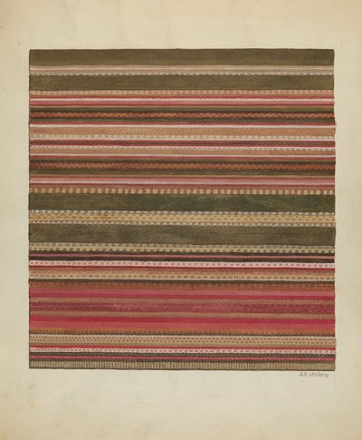 Alfombra tejida a mano, c. 1936 de Jules Lefevere