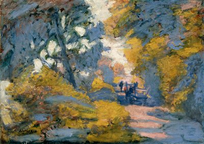 Un camino soleado, finales del siglo XIX o XX de Jules Leon Flandrin