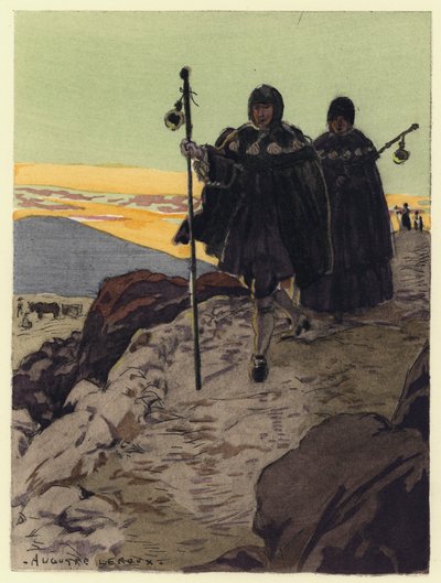Ilustración para las memorias de Casanova (litografía en color) de Jules Marie Auguste Leroux