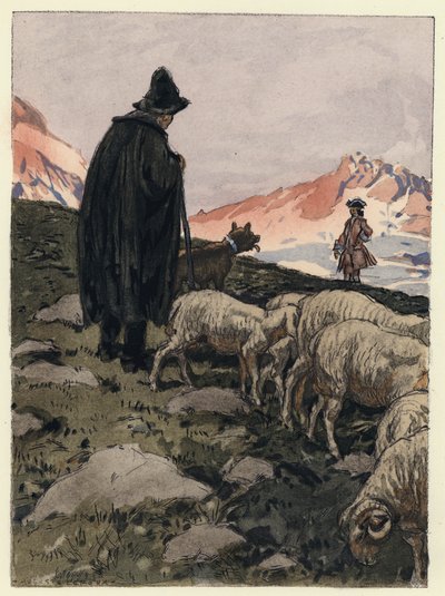 Ilustración para las memorias de Casanova (litografía en color) de Jules Marie Auguste Leroux