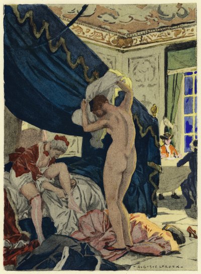 Ilustración para las memorias de Casanova (litografía en color) de Jules Marie Auguste Leroux