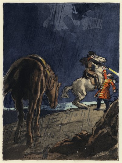 Ilustración para las memorias de Casanova (litografía en color) de Jules Marie Auguste Leroux