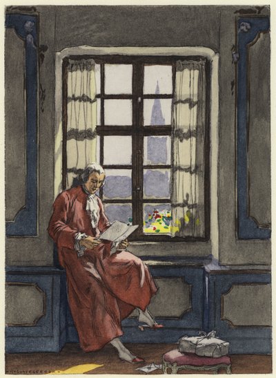 Ilustración para las memorias de Casanova (litografía en color) de Jules Marie Auguste Leroux