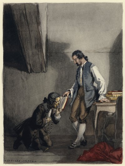 Ilustración para las memorias de Casanova (litografía en color) de Jules Marie Auguste Leroux