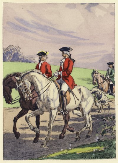 Ilustración para las memorias de Casanova (litografía en color) de Jules Marie Auguste Leroux