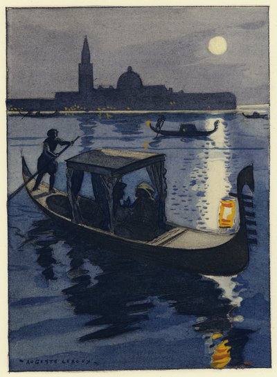 Ilustración para las memorias de Casanova (litografía en color) de Jules Marie Auguste Leroux