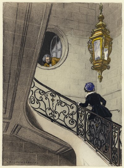 Ilustración para las memorias de Casanova (litografía en color) de Jules Marie Auguste Leroux
