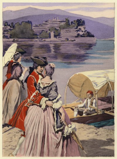 Ilustración para las memorias de Casanova (litografía en color) de Jules Marie Auguste Leroux