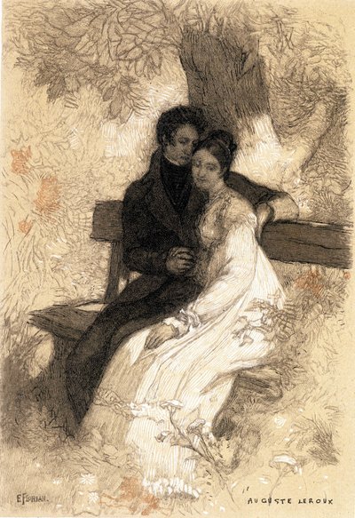 ilustración para Eugenie Grandet de Auguste Leroux (grabado) de Jules Marie Auguste Leroux