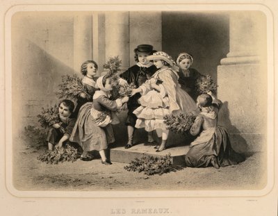 Domingo de Ramos, grabado por J. Champagne de Jules Marie Desandre