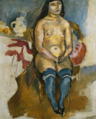 Asiático con medias azules, 1922 de Jules Pascin