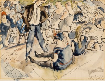 Figuras en la Playa, Coney Island, 1917 de Jules Pascin