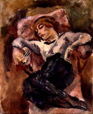 Hermine David durmiendo, c.1916 de Jules Pascin