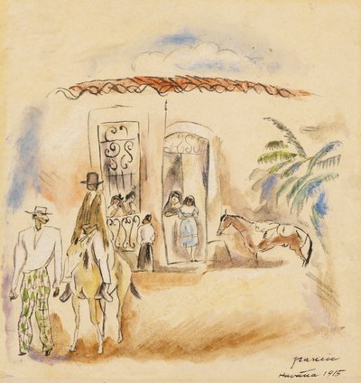 Paisaje con Figuras, La Habana, 1915 de Jules Pascin