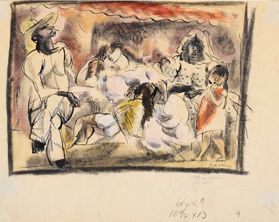hombre, dos mujeres, dos niños de Jules Pascin