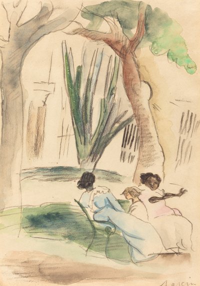 Niñeras con un niño de Jules Pascin