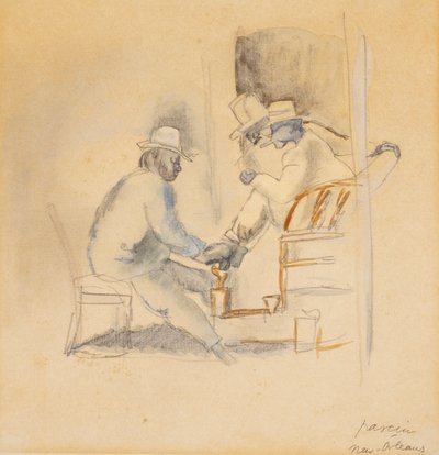 Lustrabotas en Nueva Orleans de Jules Pascin