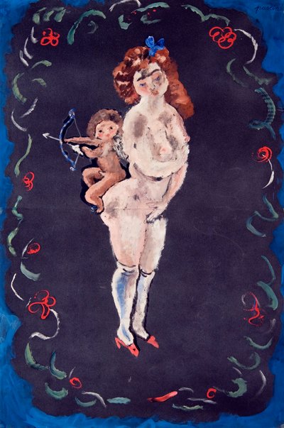 Desnudo y Cupido de Jules Pascin