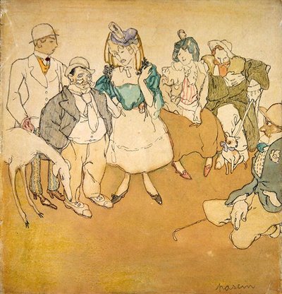 Personajes y Perros, c.1906 de Jules Pascin