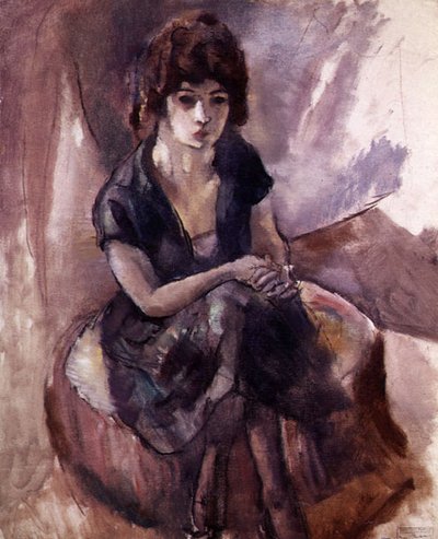 Joven mujer sentada de Jules Pascin