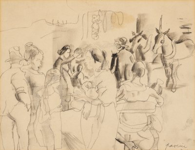 escena callejera, nueva york de Jules Pascin