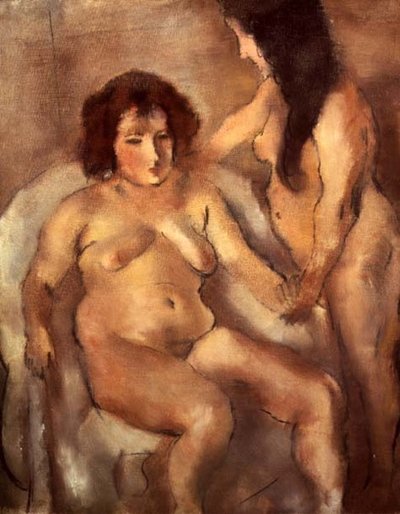 Dos mujeres desnudas (El burdel) c.1919 de Jules Pascin