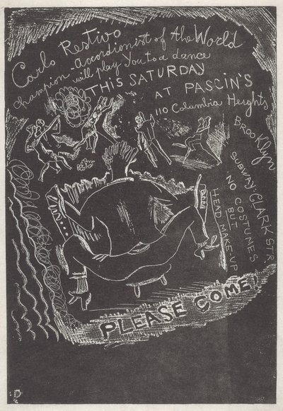 Sin título (Invitación a la Fiesta en casa de Jules Pascin) de Jules Pascin