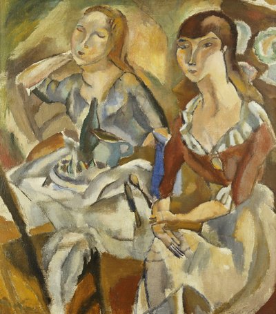 Jóvenes Mujeres en una Mesa; Jeunes Filles Attablees (Recto), c.1915-1919 de Jules Pascin