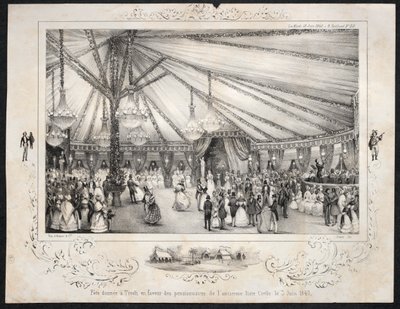 Fiesta dada en Tívoli en favor de los pensionistas de la antigua lista civil el 3 de junio de 1840 de Jules Platier