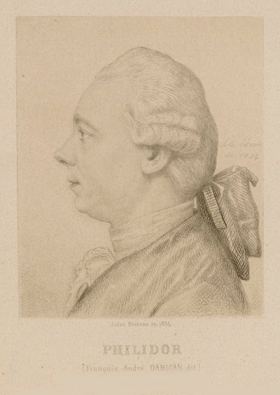 Retrato de François-André Danican Philidor 1726-1795 de Jules Porreau