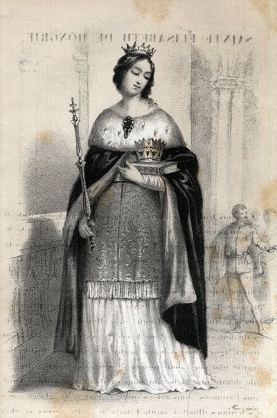 Retrato de Santa Isabel de Hungría (1207 - 1231) de Jules and Raunheim Hermann David