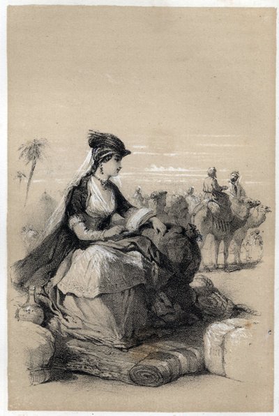 Retrato de Lady Mary (Marie) Wortley Montagu (Wortley-Montagu) (26 de mayo de 1689 - 21 de agosto de 1762), escritora británica. de Jules and Raunheim Hermann David