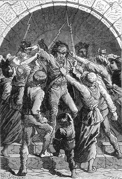 "Muerte a los Realistas", grabado por Stephane Pannemaker (1847-1930), de 