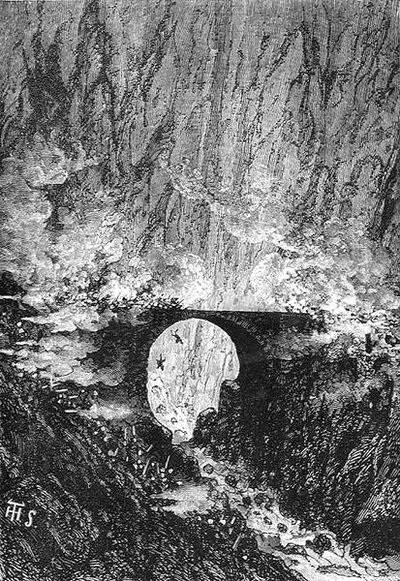 El paso de Suwarrow por el St. Gothard, grabado por Stephane Pannemaker, de 