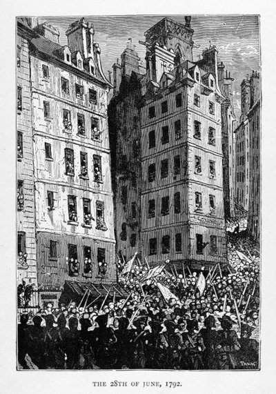 El 28 de junio de 1792, grabado por Stephane Pannemaker, de 
