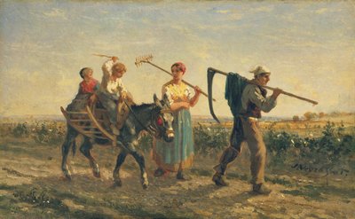 Regreso a casa (óleo sobre lienzo) de Jules Veyrassat