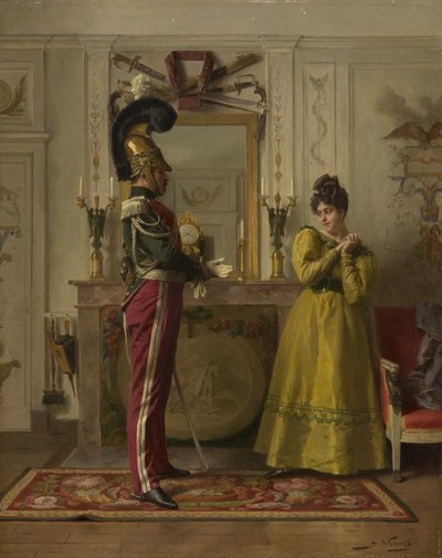 Partida para la revisión, c.1876 de Jules Worms