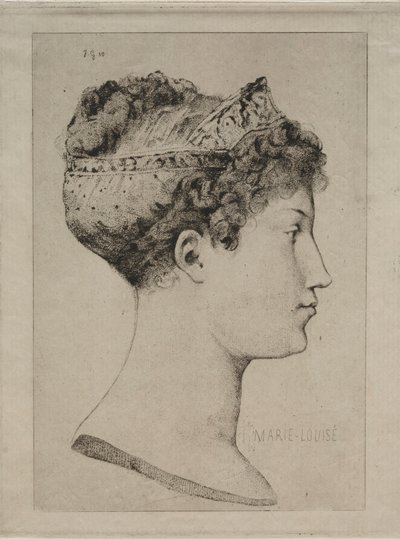 Marie Louise de perfil, 1860 de Jules de Goncourt