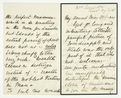Carta autógrafa de Julia Margaret Cameron