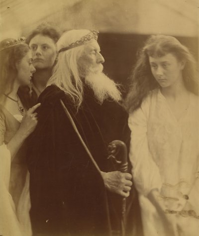 El Rey Lear repartiendo su reino a sus tres hijas, 1872 de Julia Margaret Cameron